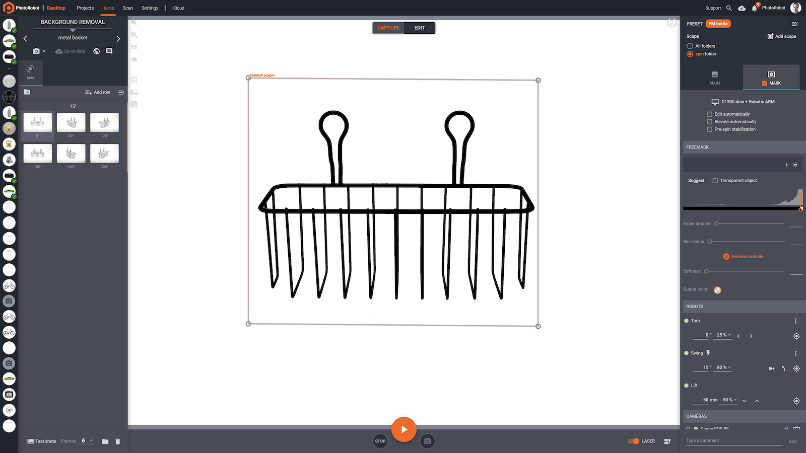 Remove the background from complex objects.